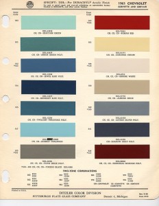 1961 Chevrolet Paint Chips – xFrameChevy.com